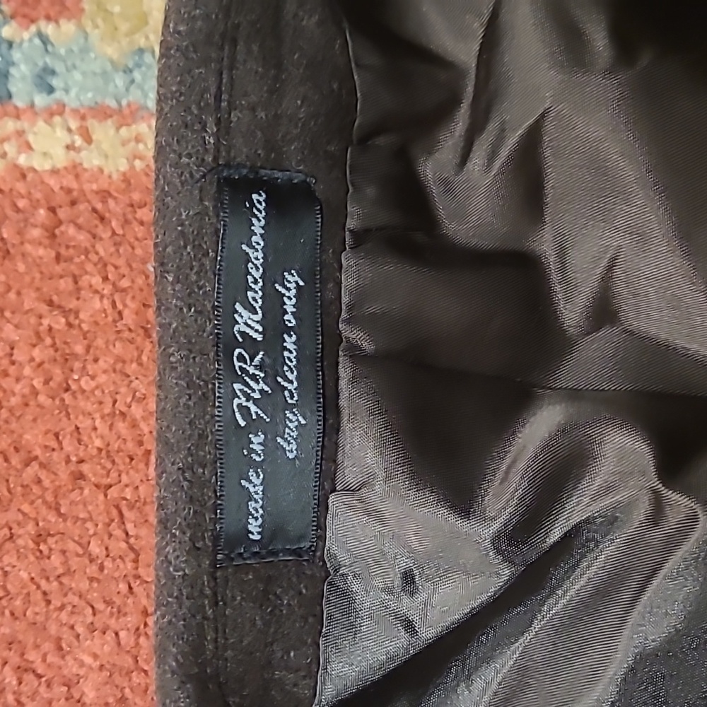 VTG CHOCOLATE BROWN CASHMERE WOVEN IN ITALY SPORT COAT BLAZER - Picture 8 of 11